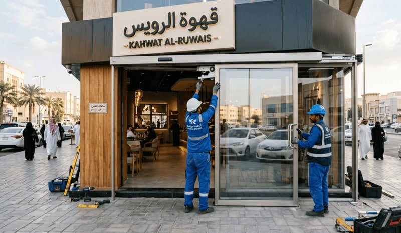 باب سحاب زجاج
