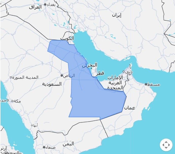 خريطة المنطقة الشرقية - مدن الدمام، الخبر، الجبيل، القطيف، الهفوف